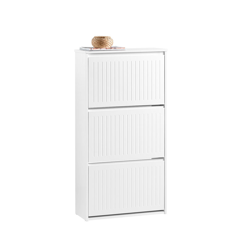 Shoe Storage Cabinet, White, 3