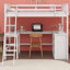 Lit mezzanine simple avec bureau intégré Ginta par Harriet Bee-1212877318