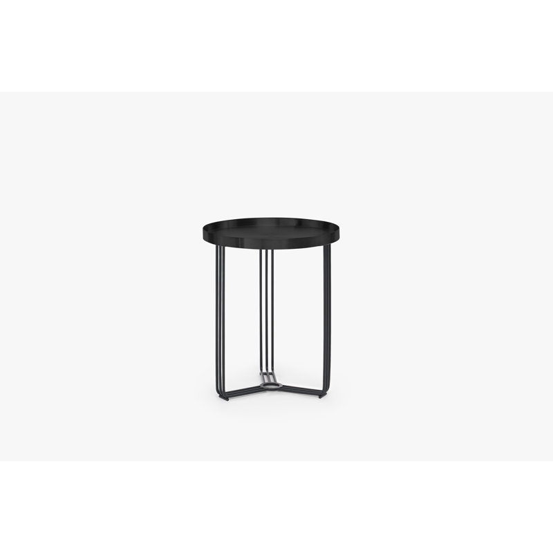 Ariss Tray Top Frame End Table, Black, Black