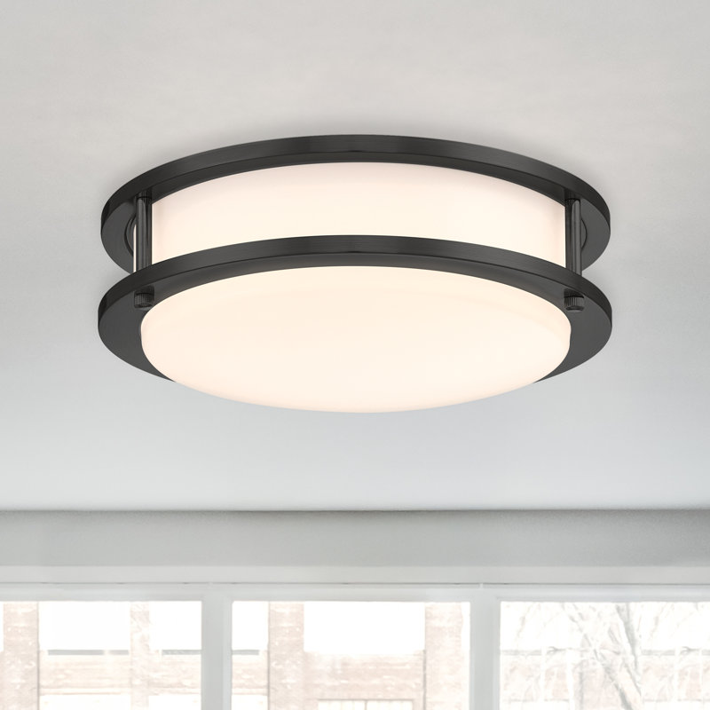 Plafonnier encastré à DEL 5 tasses Ohara, Poêle à sauter de 10 po,, Noir mat
