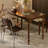 Brown Rectangular Solid Wood Turned Leg Dining Table-182619176
