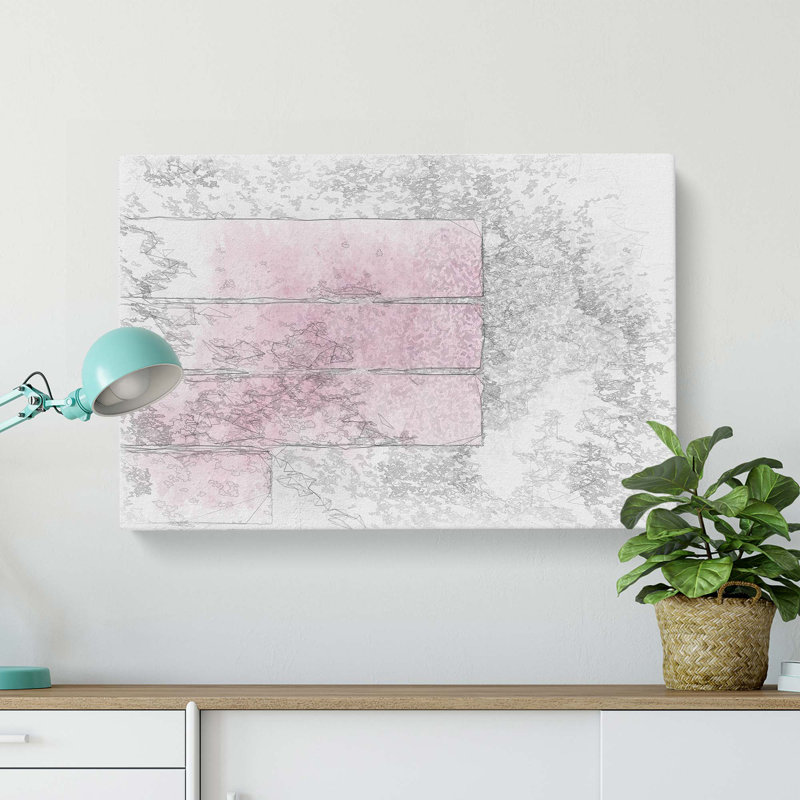 Stacked Bars in Abstract - Wrapped Canvas Drawing - Wrapped Canvas, 35cm H x 50cm W x 3cm D
