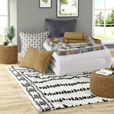 Ensembles de literie surdimensionnés 8 pièces, jacquard en polyester pour grand lit moderne