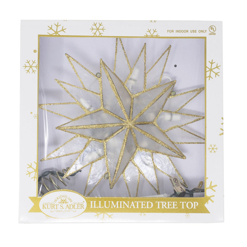 9.375 in. Lighted Shatterproof Tree Topper