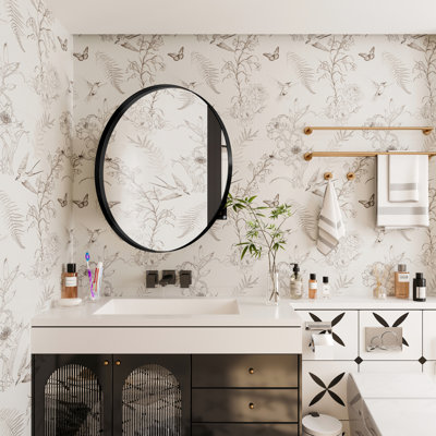 Bathroom Cabinet With Mirror And Adjustable Shelves For Storage Elegant Matte Framed