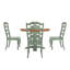 Ensemble de salle à manger 5 pièces à dessus arrondi en bois massif 45 po avec chaises françaises Fortville-1455191445-1455191444