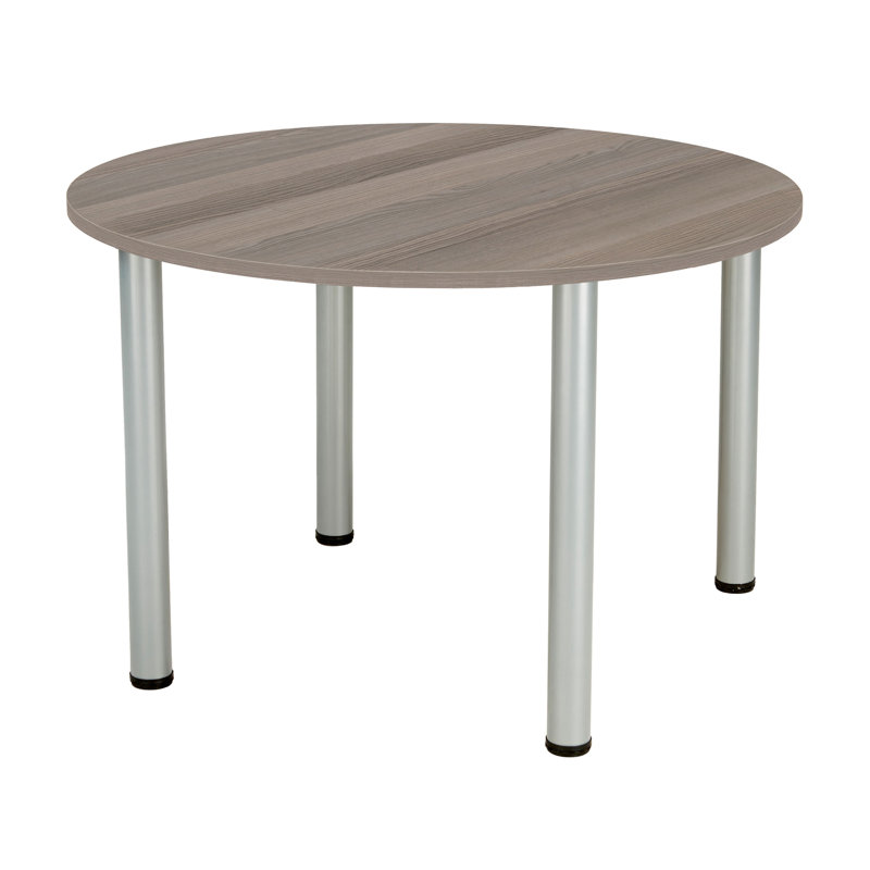 Bouton Circle Conference Table, Grey Oak, H73 x W120 x D120cm