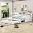 Ajara Twin XL Wooden Daybed with Two Twin Size Trundles and Three Shelves-891171477
