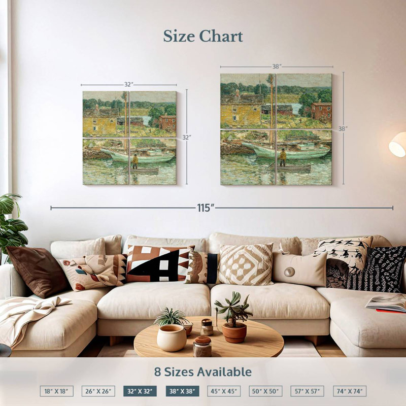 Mehar Oyster Sloop In Cos Cob, 38'' H x 38'' W