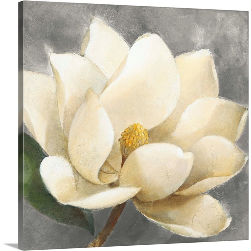 Art mural sur toile Magnolia Blossom, H 20 po x l 20 po x P 1,25 po, Toile tendue