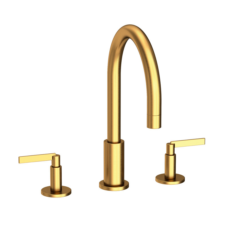 Tolmin Widespread Bathroom Faucet with Drain Assembly, Satin Gold (PVD)