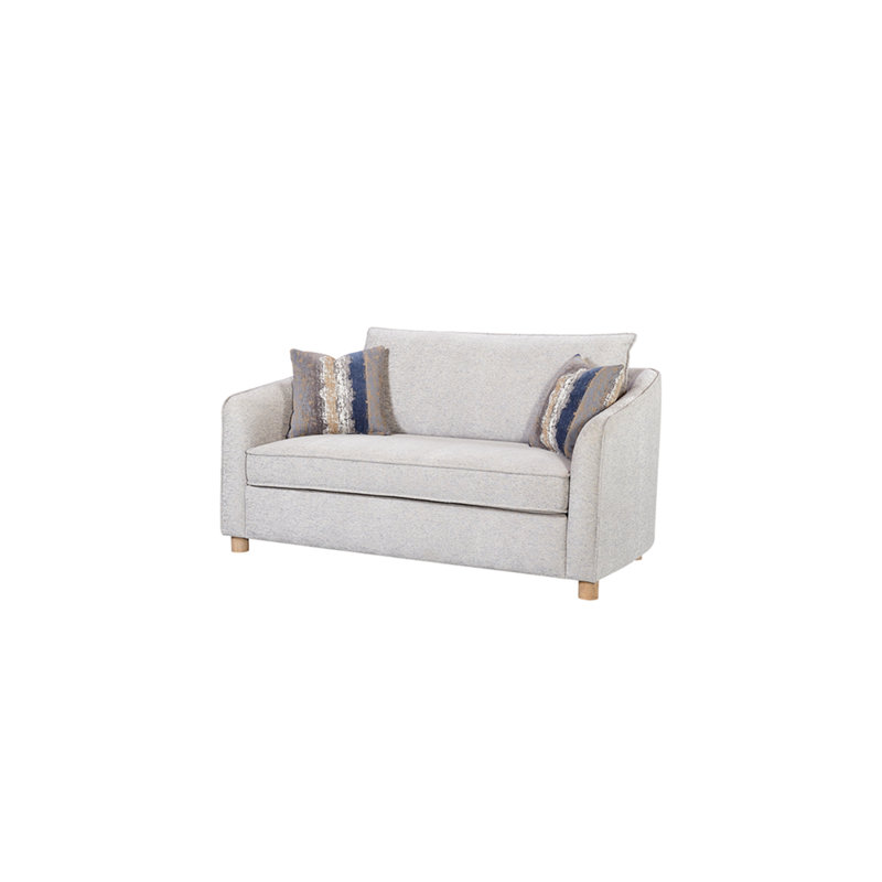 Loveseat In Sand Fabric - 2 Down Pillows