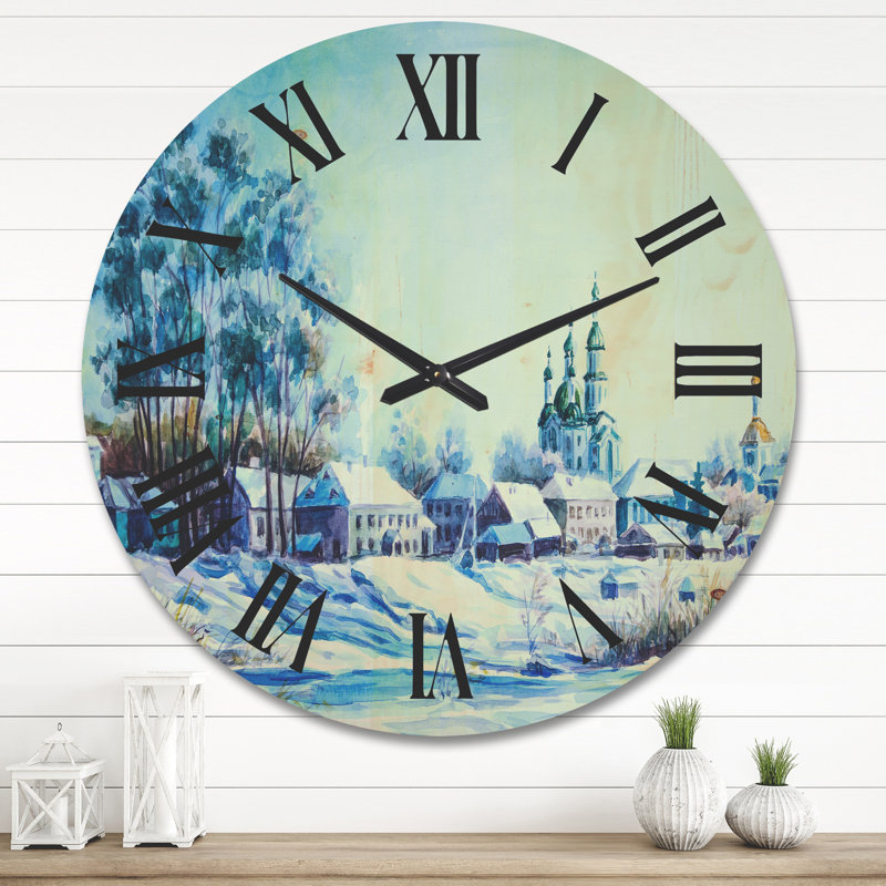 Petite horloge murale en bois, Grand