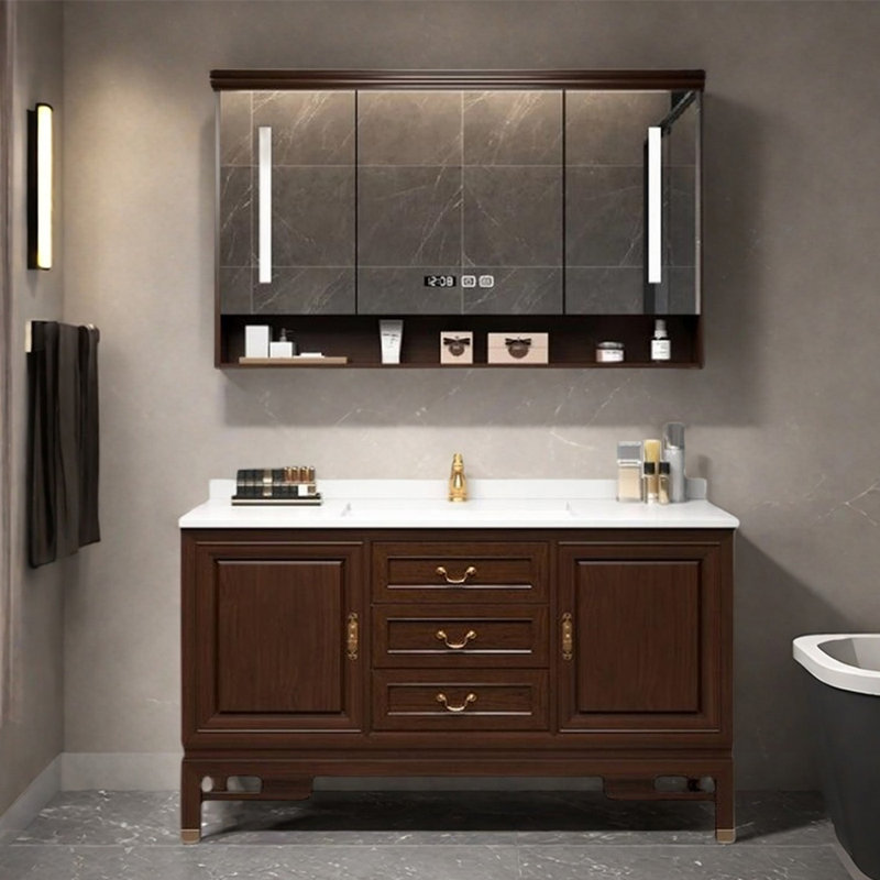 Meuble-lavabo de style américain rétro, H 33,5 po x l 51,2 po x P 21,7 po