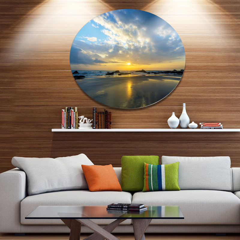 " Beautiful Sunrise And Seashore ", 36" H x 36" W