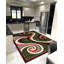 Tapis contemporain moderne abstrait 5X7 pour salon chambre à coucher