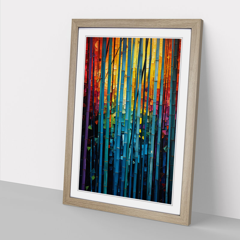 Single Picture Frame Print on Wood, 46cm H x 34cm W, Oak Framed