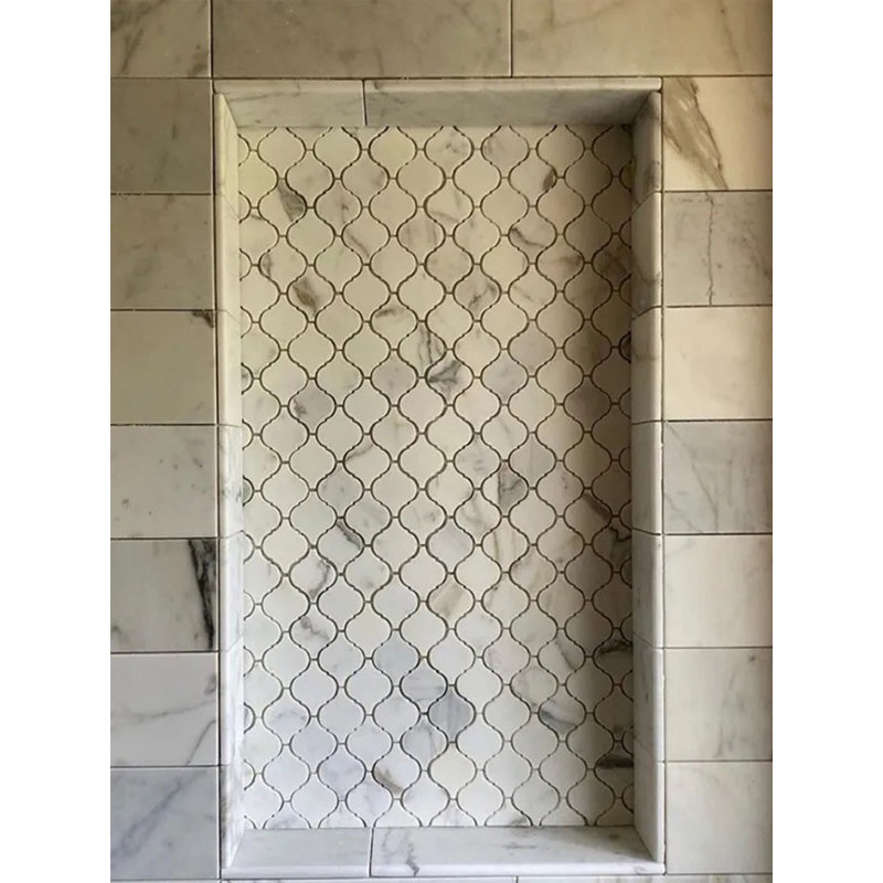 Carrelage mosaïque arabes en marbre poli Serena 10 x 11 Serena (3,75 pieds carrés / caisse) - paquet de 5