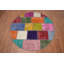 Tapis rond vif et patchwork 5 x 5 pour un décor coloré