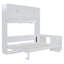 Grand lit escamotable White Space avec mécanisme hydraulique, bureau et rangement pour tablettes de bureau, capacité de 600 lb, petits espaces
