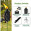 6 torches extérieures en métal améliorées de 6 pièces, torches de jardin à la citronnelle 16 oz avec piquet à 3 broches, grandes lumières de torche de paysage pour le patio