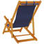 Folding Beach Chair With Armrests Acacia Wood & PVC-coated polyester-243835046