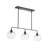 Lumoira 3 - Light Linear Kitchen Island Pendant With Hammered Globe Glass Shade-708867426