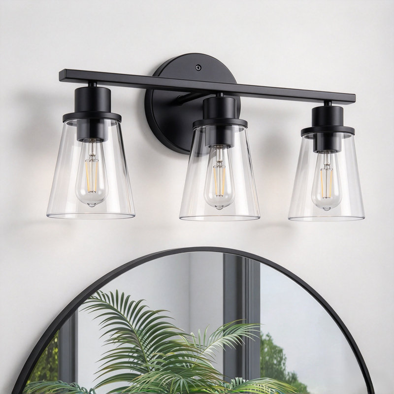 3 - Light LED Vanity Light, Matte Black