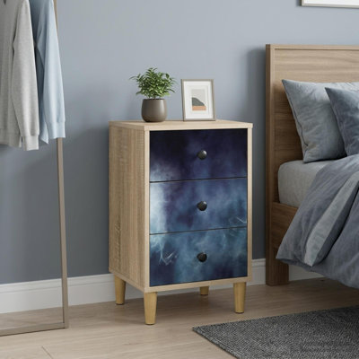  Bedside Cabinet Sonoma Oak Engineered Wood Nightstand Bedroom Furniture