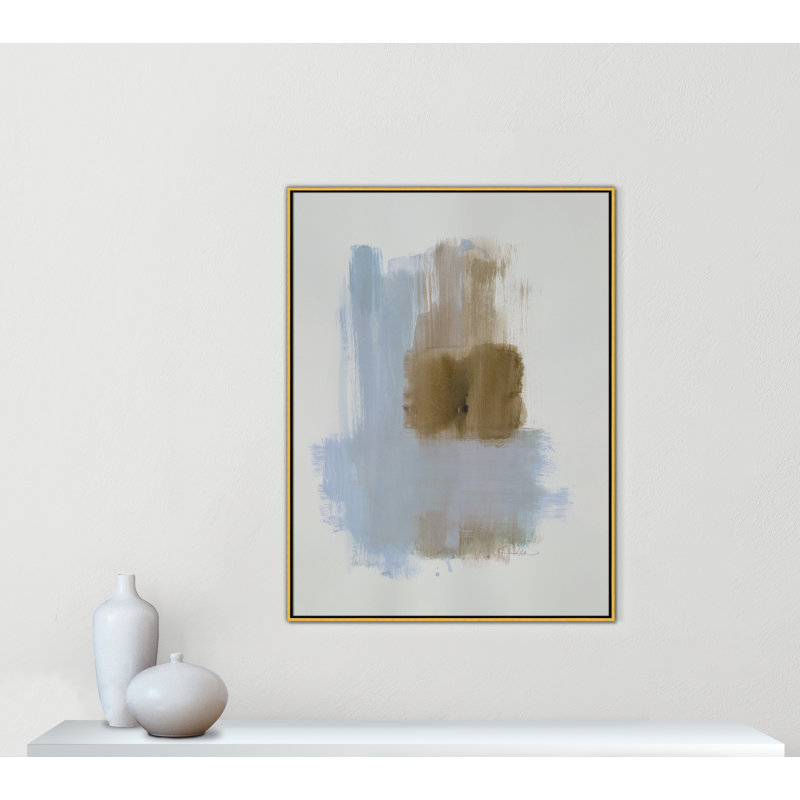 Breighden Powder Room Wash IV Framed On Canvas Print, Or, H 49,5 po x l 37,5 po x P 2 po