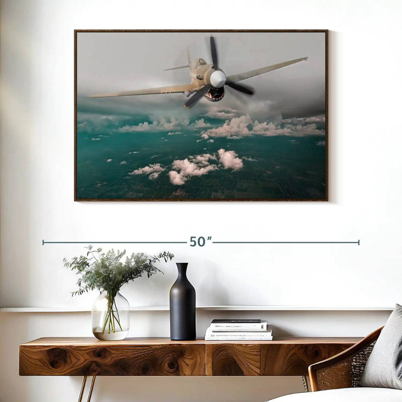 Avion Curtiss P 40 Warhawk, Cadre flottant noyer, 40 po x 27 po