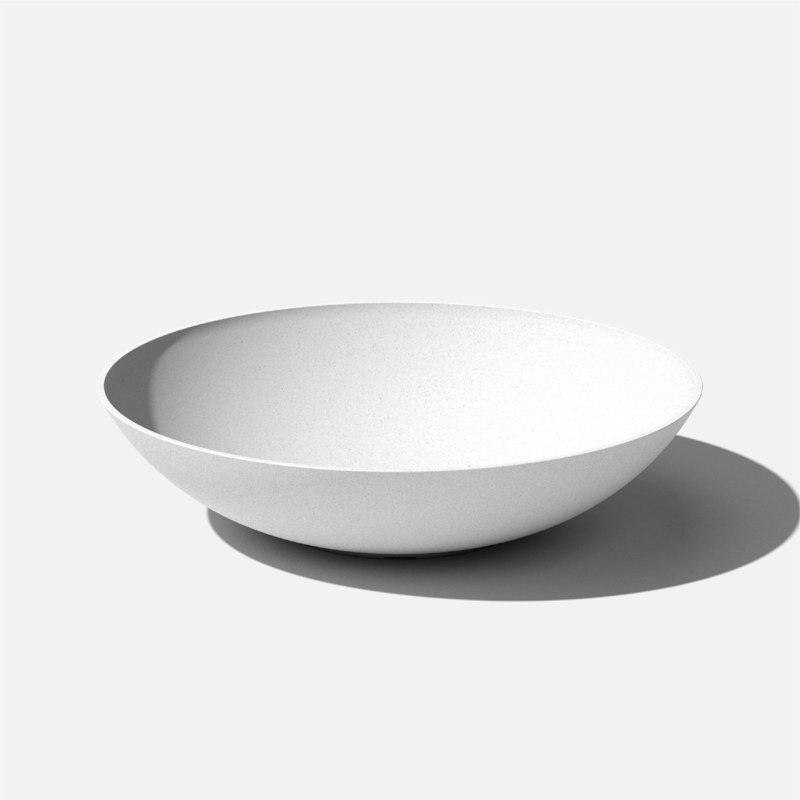 Pot à fleurs Pure Series Lane, H 8 po x l 32 po x P 32 po, Blanc, Ensemble de 1