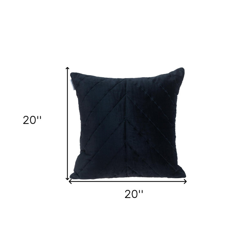 Coussin décoratif en velours matelassé rose, Noir