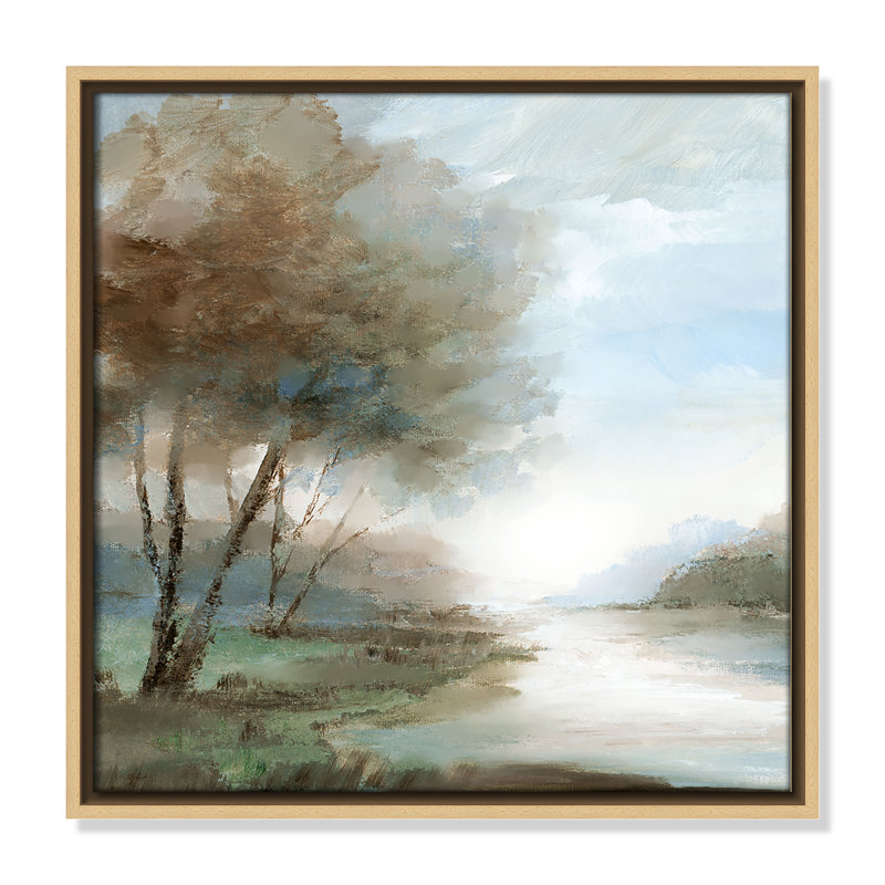 Peaceful River - Square Version Print par Nan, Naturel, H 17,5 po x l 17,5 po