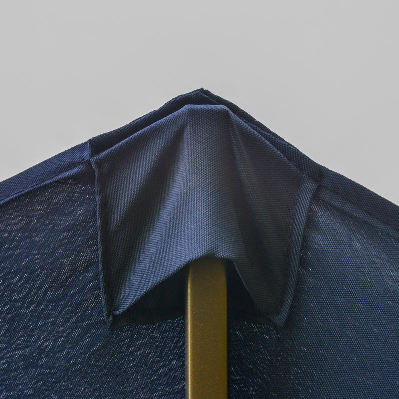 Parasol de patio rectangulaire de 15 pi, structure renforcée bleu foncé, manivelle facile, double face pour patio, conception portable près de la piscine, cour arrière, terrasse