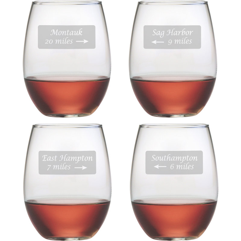 Ensemble de verres à vin sans pied 21 oz 4 pièces hamptons
