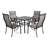 4 - Person Metal Patio Dining Set with Rectangular Table-72156547
