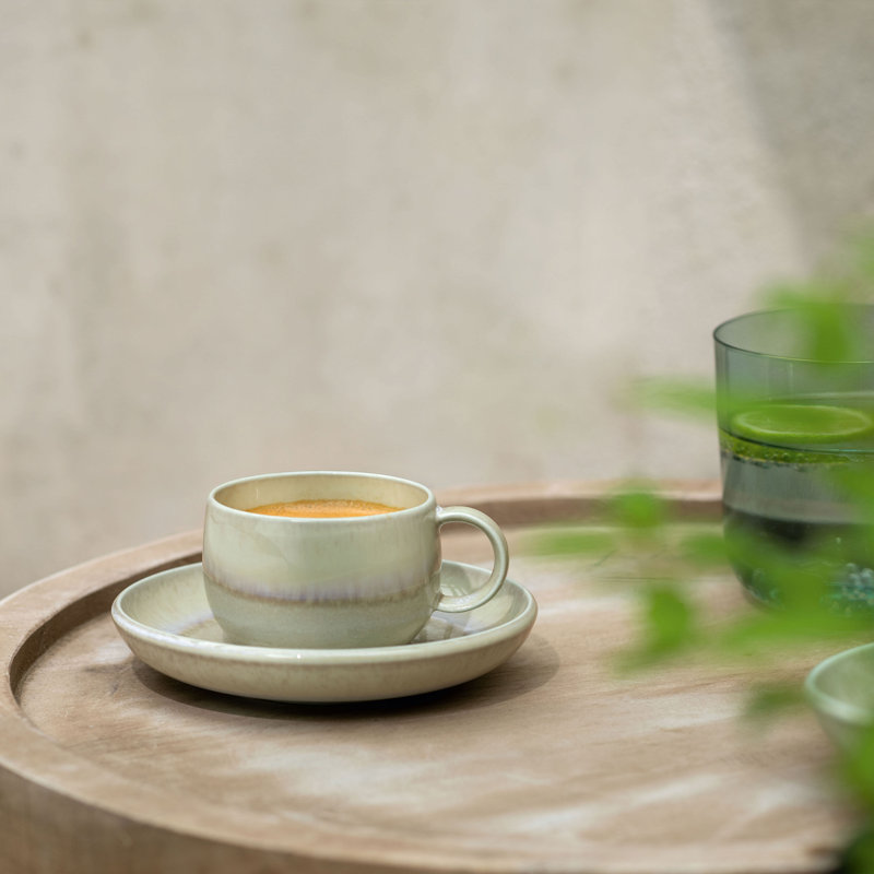 Villeroy & Boch - Perlemor Alga Espresso Cup, 2 oz, Premium Porcelain, Made in Germany, Dishwasher and Microwave Safe, Green