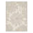 Veridia Floral Machine Washable Beige Indoor Area Rug with Non-Slip Backing-1951862689