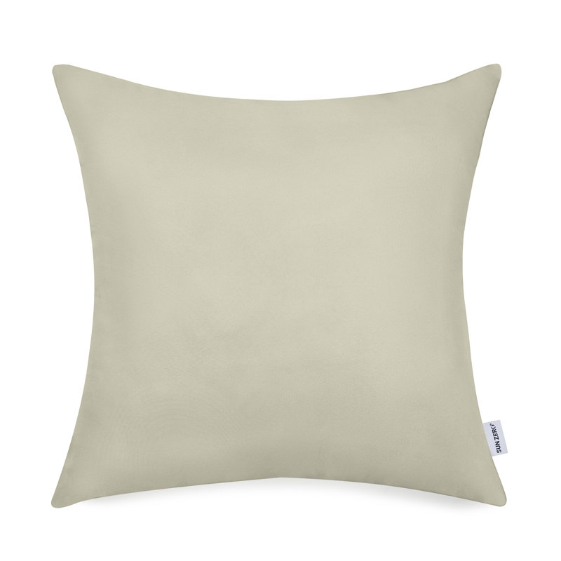 Khaki 22" Weather-Resistant Outdoor Throw Pillow