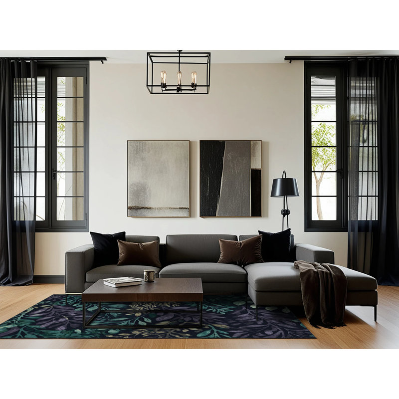 Serene Bloom Rug, Rectangle 6' x 9'