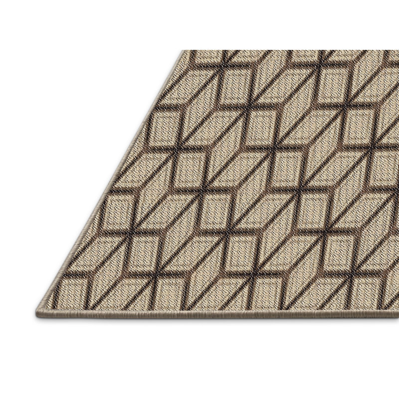 Wool Geometric Indoor Rug, Rectangle 8' x 12'