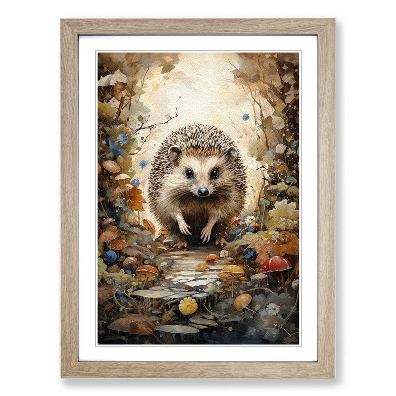 Hedgehog Expressionism Art - Framed Print
