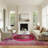 Abbate Oriental Fuchsia Pink Area Rug-1741537526