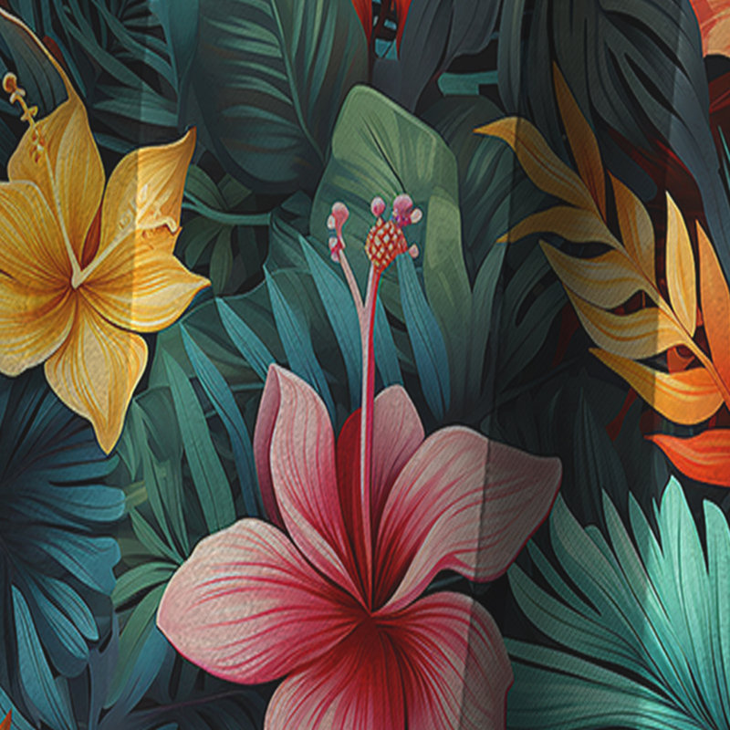 Tropic Dreams - motif tropical I - Rideau floral - Rideau occultant floral - 1 panneau, L 52 po x L 95 po