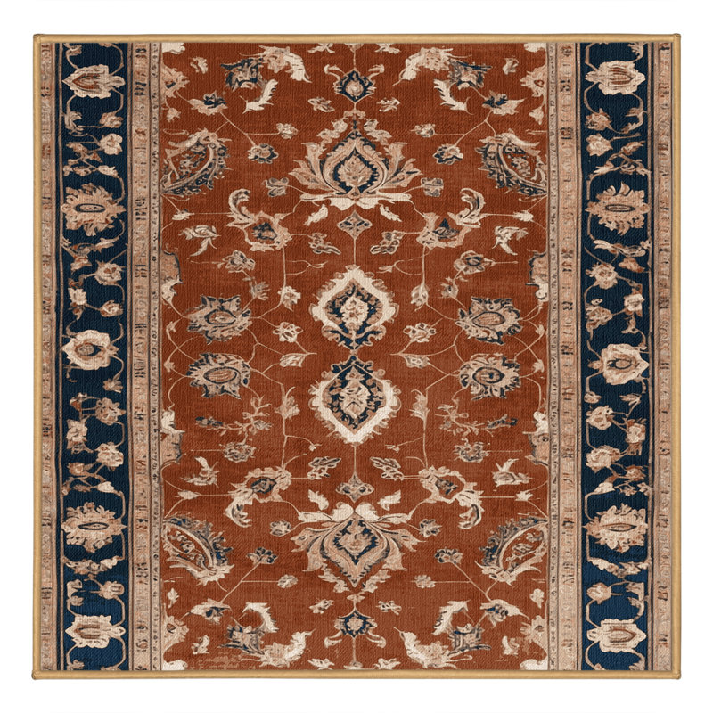 Tapis brun lavable à la machine, Carré 4 pi
