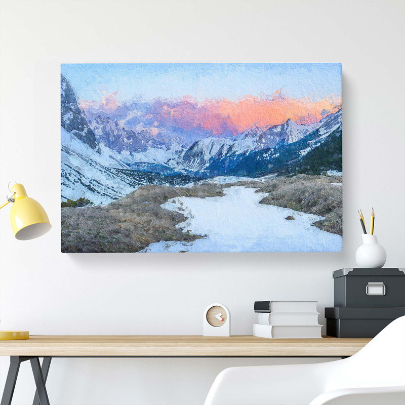 Towards The Mountain - Wrapped Canvas Painting, 50cm H x 76cm W x 3cm D