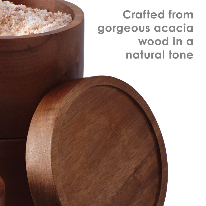 Rachael Ray Tools and Gadgets Kitchen 3-Tier Stacking Wooden Salt Box