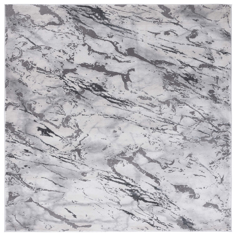 Hallie-May Performance Abstract Rug, Square 6'7"