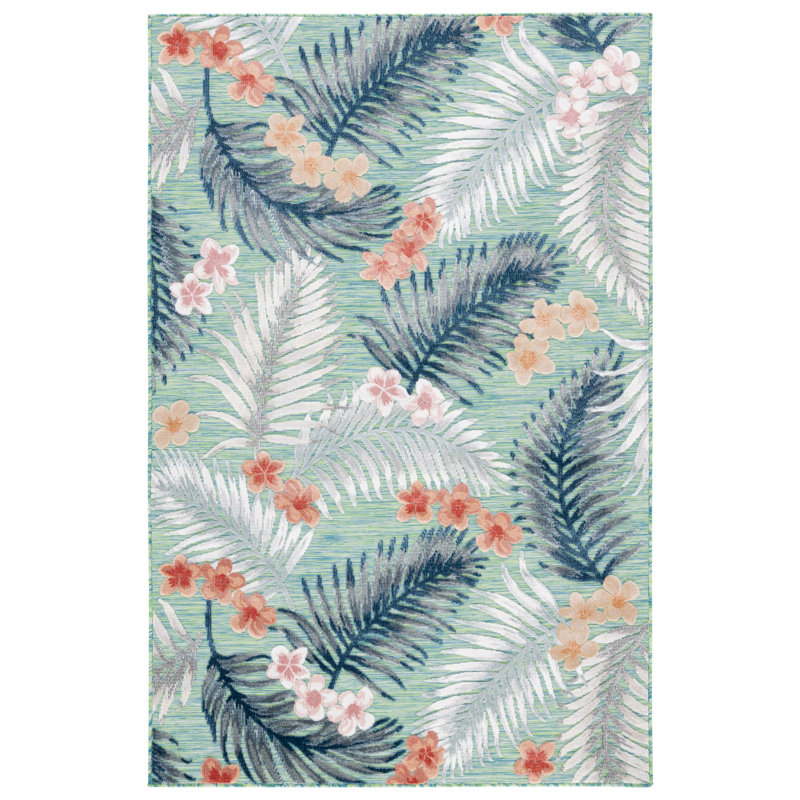 Soper Performance Floral Indoor/Outdoor Area Rug, Rectangle 9' x 12'